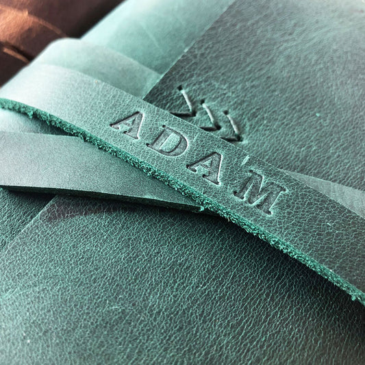 Personalized Leather Journal with Embossed Name