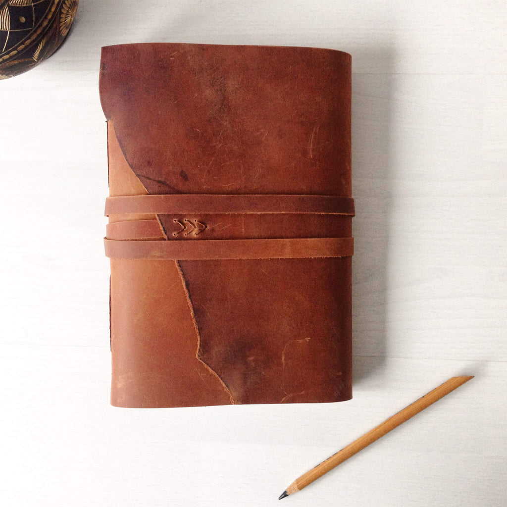 Personalised Faux Leather Sketchbook Cover – Indigo Artisans