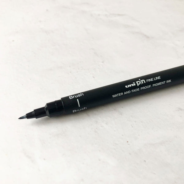 Uni Pin fine black brush pen