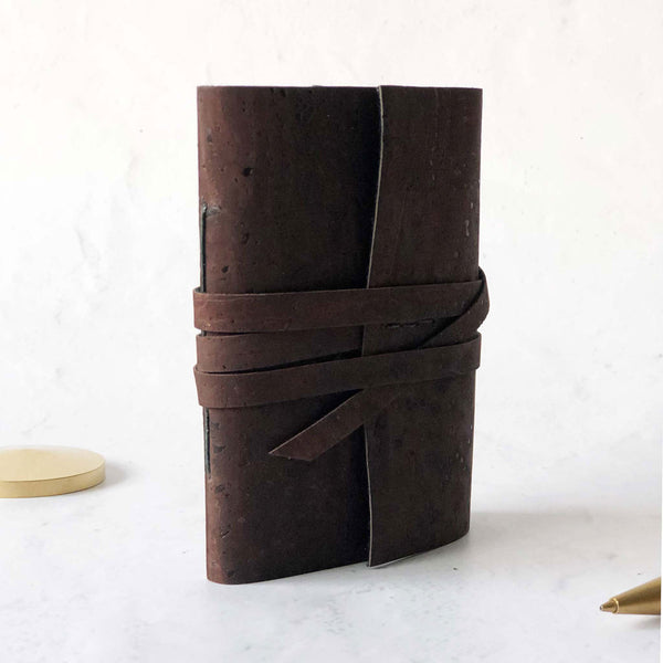 Mini vegan cork leather journal