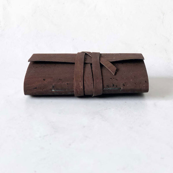 Vegan cork leather notebook side vuew