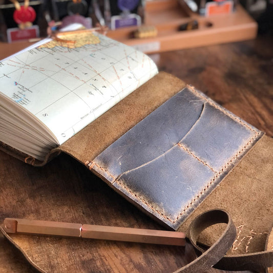 World Map Travel Journal With Pockets