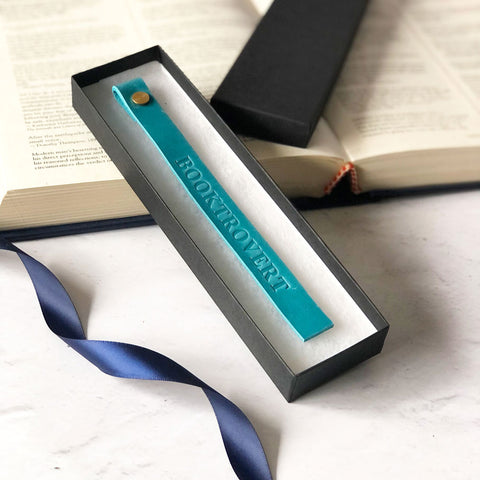 Leather Bookmark With Embossed Quote
