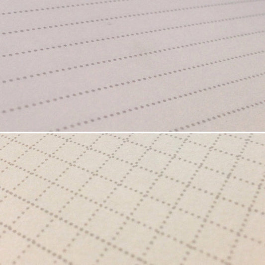 Lined and grid printed pages