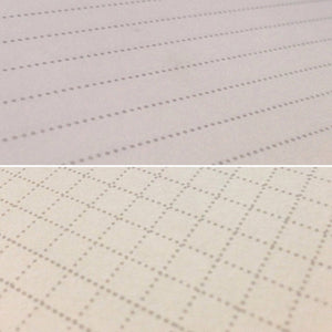 Lined and grid printed pages